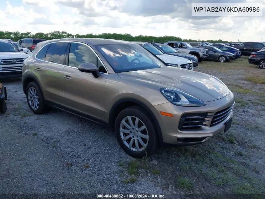 WP1AB2AY6KDA60986 2019 Porsche Cayenne S