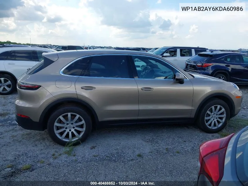 WP1AB2AY6KDA60986 2019 Porsche Cayenne S