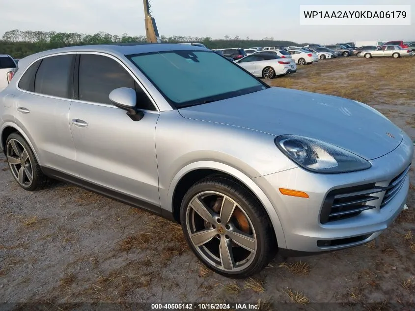 2019 Porsche Cayenne VIN: WP1AA2AY0KDA06179 Lot: 40505142