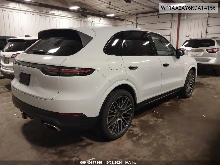 WP1AA2AY6KDA14156 2019 Porsche Cayenne