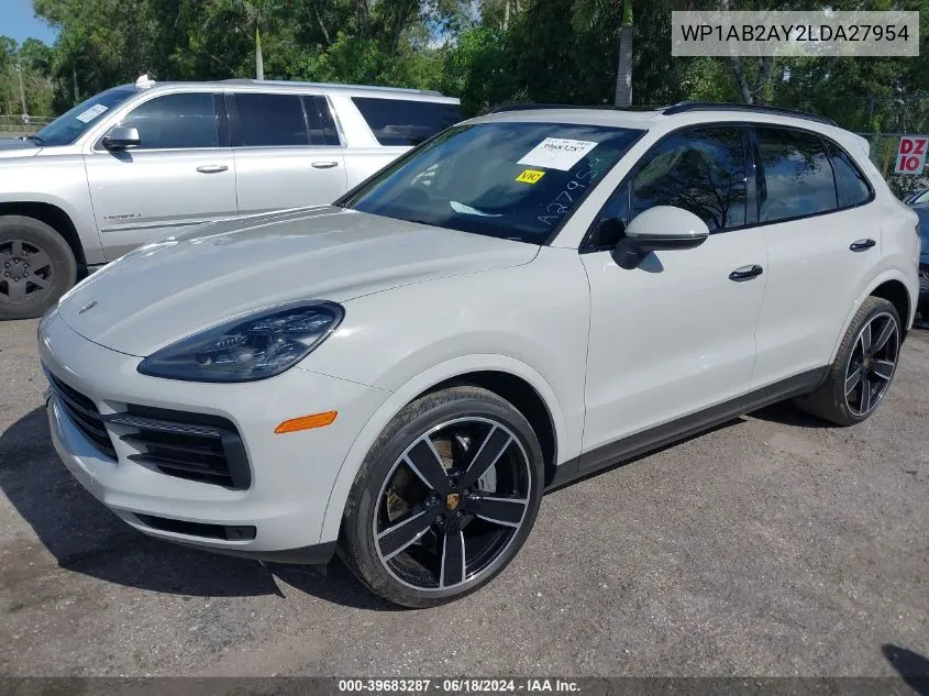 WP1AB2AY2LDA27954 2020 Porsche Cayenne S