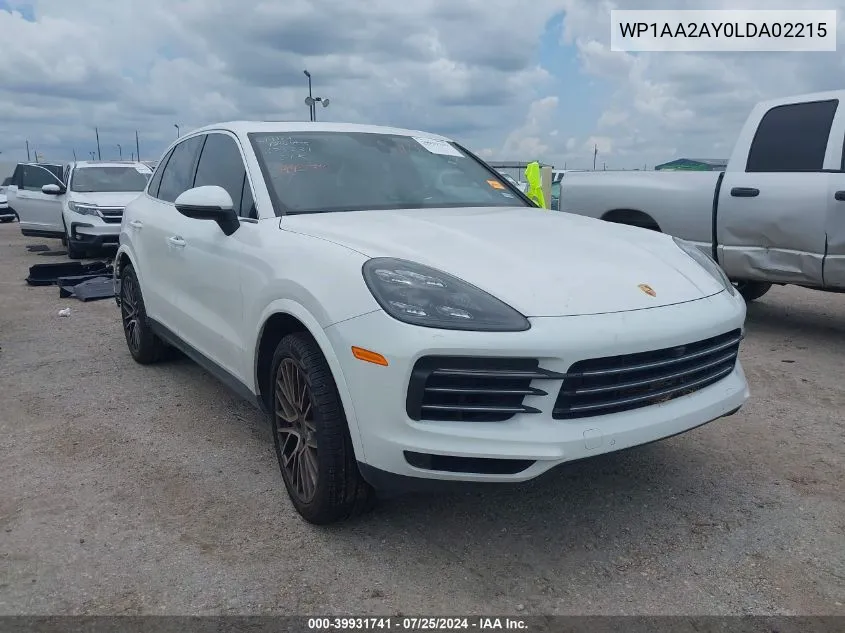 WP1AA2AY0LDA02215 2020 Porsche Cayenne