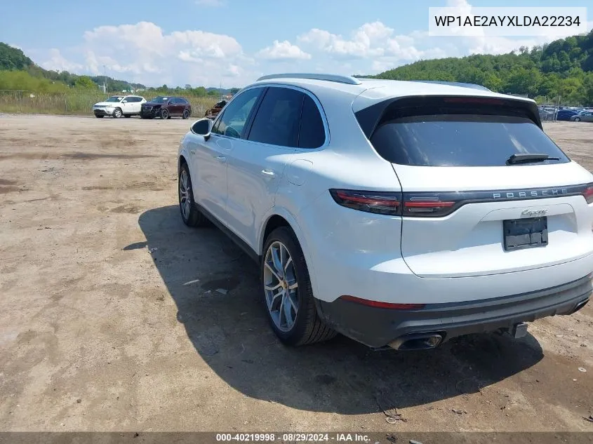 WP1AE2AYXLDA22234 2020 Porsche Cayenne E-Hybrid