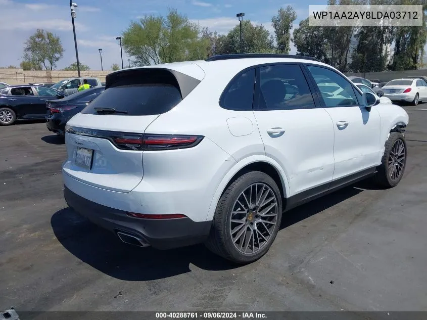 WP1AA2AY8LDA03712 2020 Porsche Cayenne