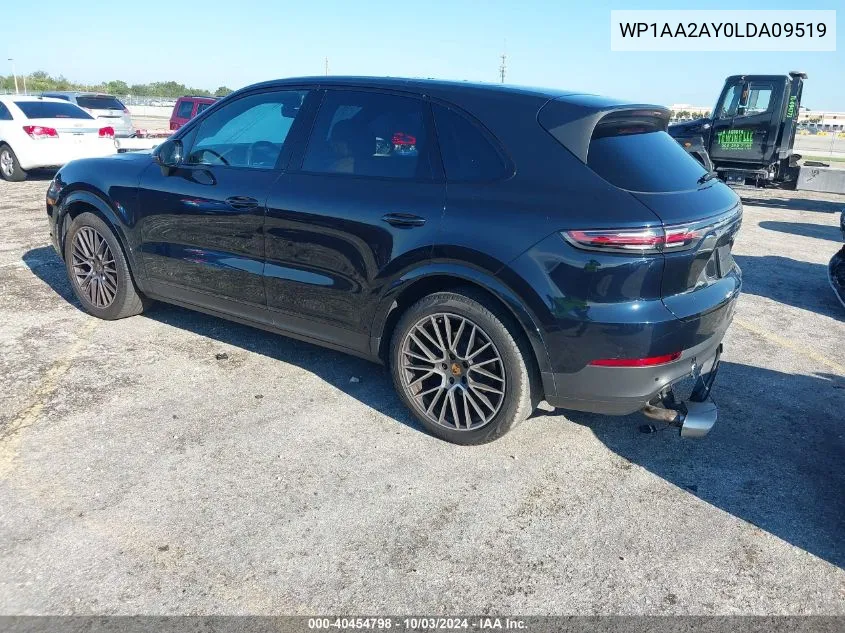 2020 Porsche Cayenne VIN: WP1AA2AY0LDA09519 Lot: 40454798