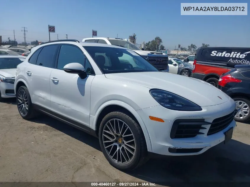 2020 Porsche Cayenne VIN: WP1AA2AY8LDA03712 Lot: 40460127