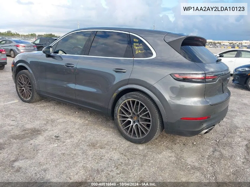 2020 Porsche Cayenne VIN: WP1AA2AY2LDA10123 Lot: 40516648