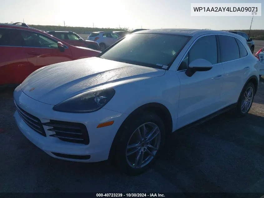 2020 Porsche Cayenne VIN: WP1AA2AY4LDA09071 Lot: 40723239