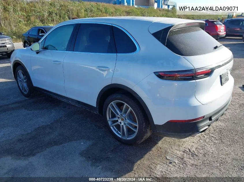 2020 Porsche Cayenne VIN: WP1AA2AY4LDA09071 Lot: 40723239