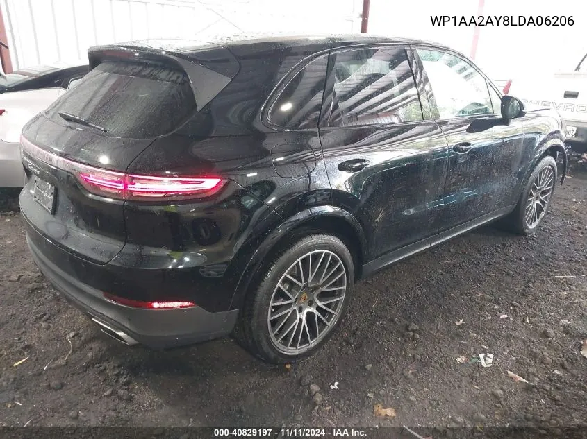 2020 Porsche Cayenne VIN: WP1AA2AY8LDA06206 Lot: 40829197