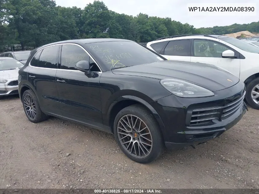 2021 Porsche Cayenne VIN: WP1AA2AY2MDA08390 Lot: 40138825