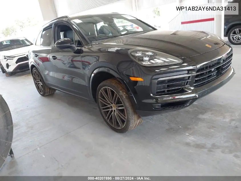 2022 Porsche Cayenne S/S Platinum Edition VIN: WP1AB2AY6NDA31413 Lot: 40207895