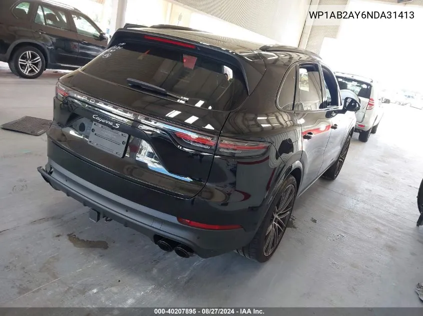 2022 Porsche Cayenne S/S Platinum Edition VIN: WP1AB2AY6NDA31413 Lot: 40207895