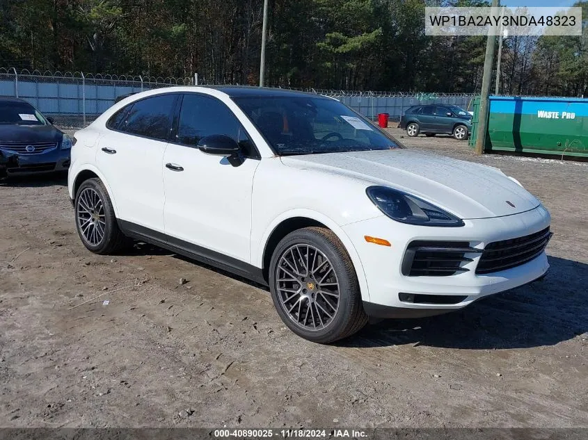 2022 Porsche Cayenne Coupe VIN: WP1BA2AY3NDA48323 Lot: 40890025