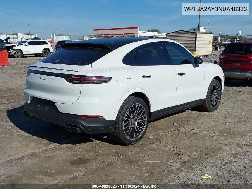 2022 Porsche Cayenne Coupe VIN: WP1BA2AY3NDA48323 Lot: 40890025