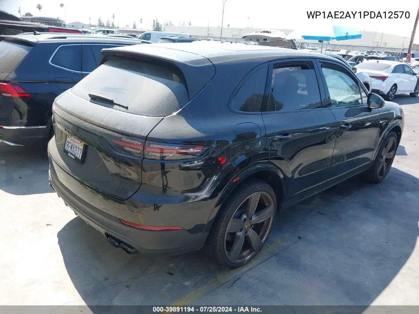 2023 Porsche Cayenne E-Hybrid Platinum Edition VIN: WP1AE2AY1PDA12570 Lot: 39891194