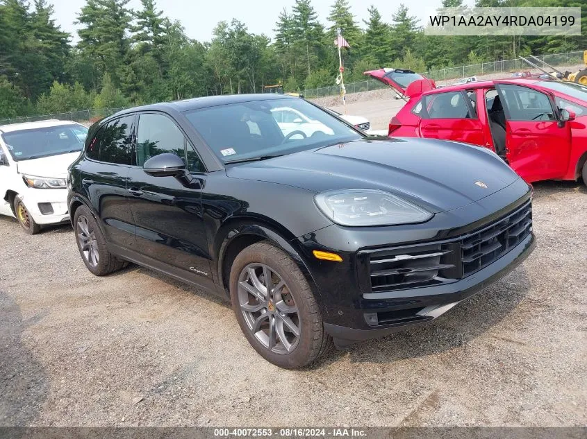 2024 Porsche Cayenne VIN: WP1AA2AY4RDA04199 Lot: 40072553