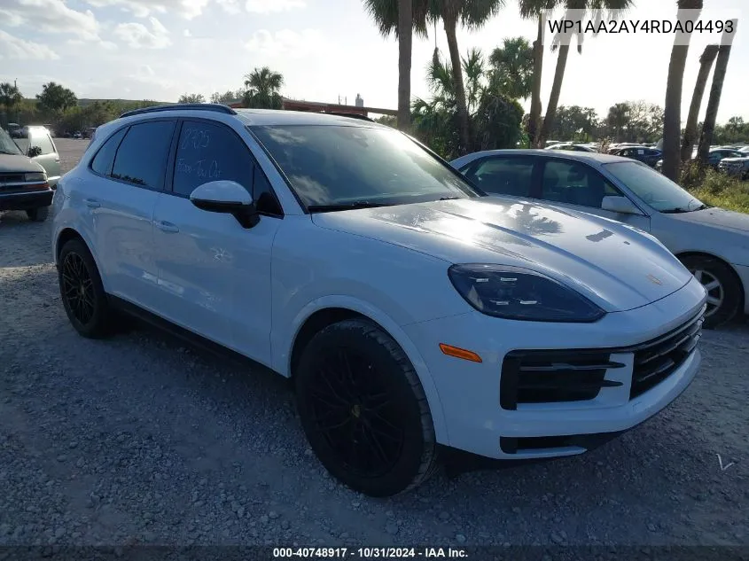 2024 Porsche Cayenne VIN: WP1AA2AY4RDA04493 Lot: 40748917