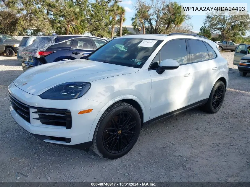 2024 Porsche Cayenne VIN: WP1AA2AY4RDA04493 Lot: 40748917