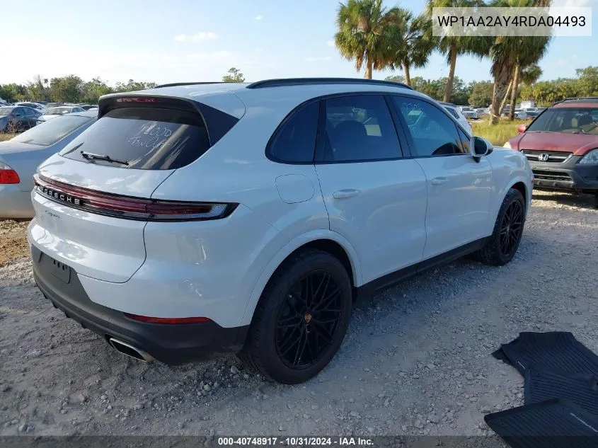 2024 Porsche Cayenne VIN: WP1AA2AY4RDA04493 Lot: 40748917