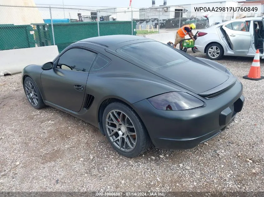 WP0AA29817U760849 2007 Porsche Cayman