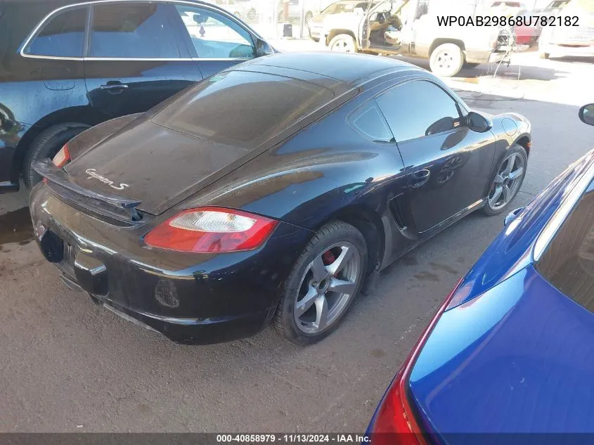 2008 Porsche Cayman S VIN: WP0AB29868U782182 Lot: 40858979