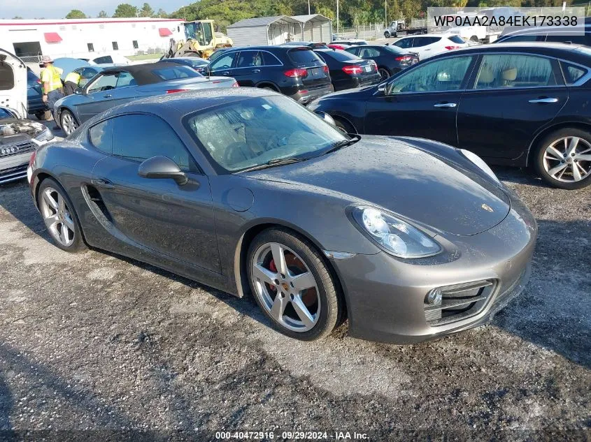 2014 Porsche Cayman VIN: WP0AA2A84EK173338 Lot: 40472916