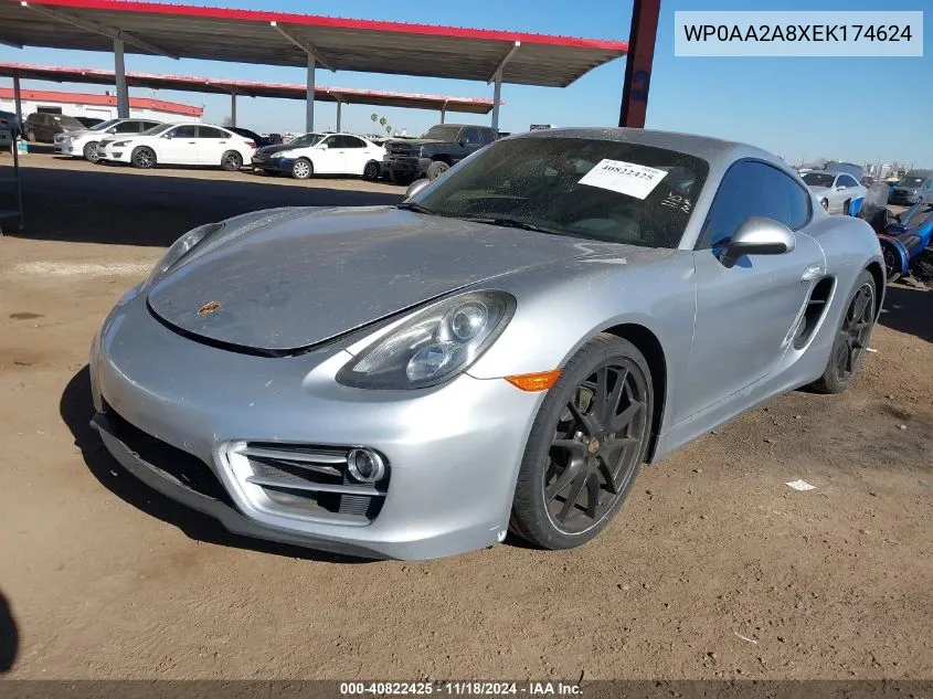 2014 Porsche Cayman VIN: WP0AA2A8XEK174624 Lot: 40822425