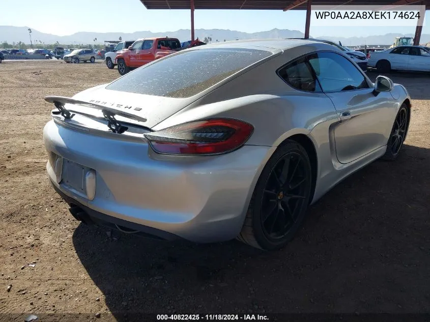 2014 Porsche Cayman VIN: WP0AA2A8XEK174624 Lot: 40822425