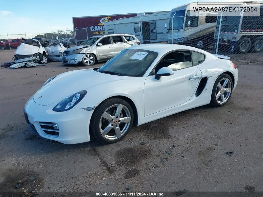 2014 Porsche Cayman VIN: WP0AA2A87EK172054 Lot: 40831566