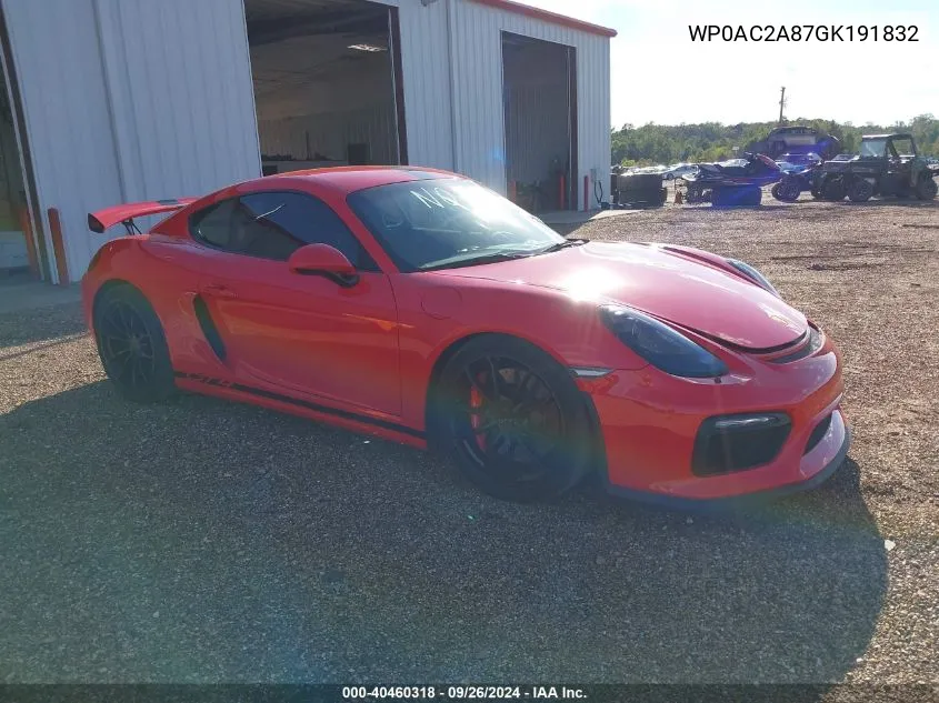 WP0AC2A87GK191832 2016 Porsche Cayman Gt4