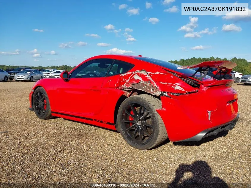 WP0AC2A87GK191832 2016 Porsche Cayman Gt4