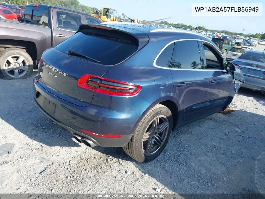 2015 Porsche Macan S VIN: WP1AB2A57FLB56949 Lot: 40025924