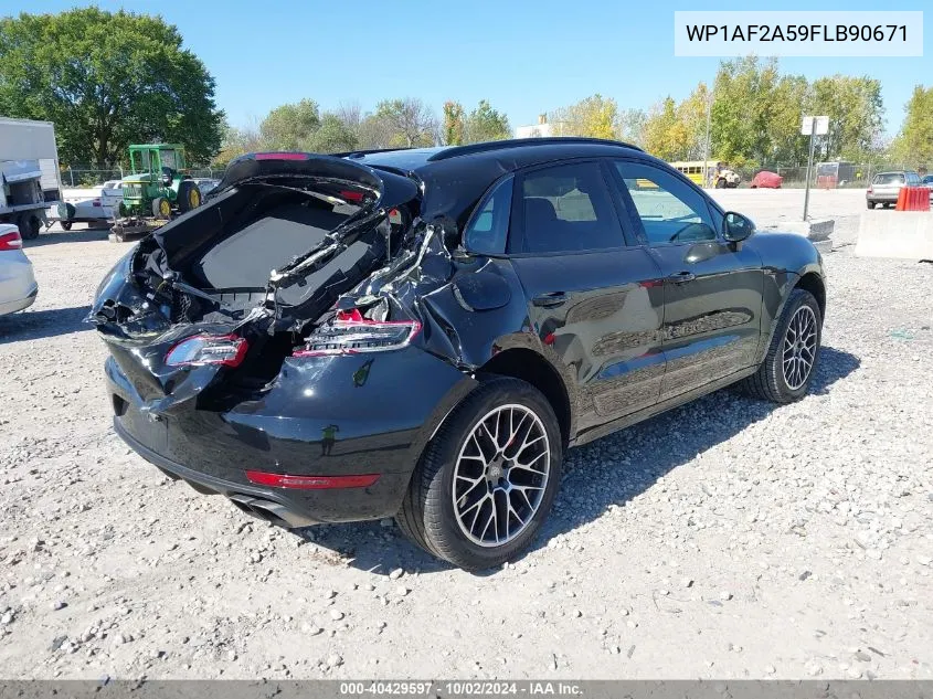 2015 Porsche Macan Turbo VIN: WP1AF2A59FLB90671 Lot: 40429597