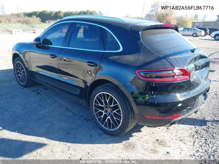 2015 Porsche Macan S VIN: WP1AB2A56FLB67716 Lot: 40674748