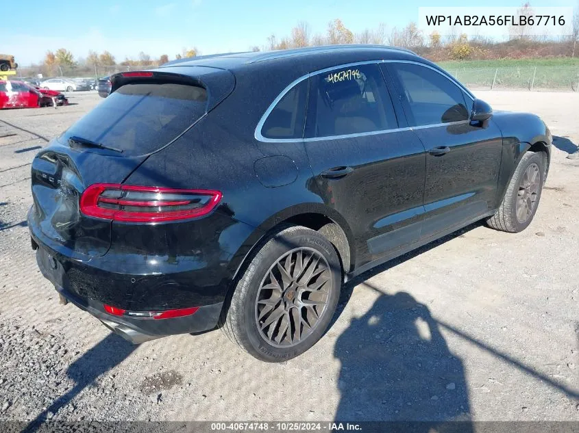 2015 Porsche Macan S VIN: WP1AB2A56FLB67716 Lot: 40674748