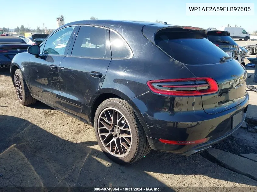 2015 Porsche Macan Turbo VIN: WP1AF2A59FLB97605 Lot: 40749964