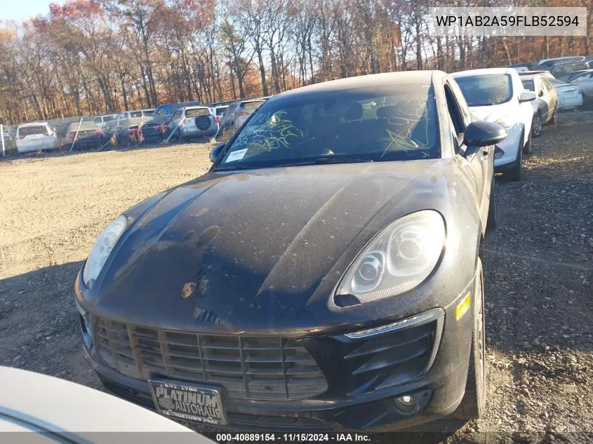 2015 Porsche Macan S VIN: WP1AB2A59FLB52594 Lot: 40889154