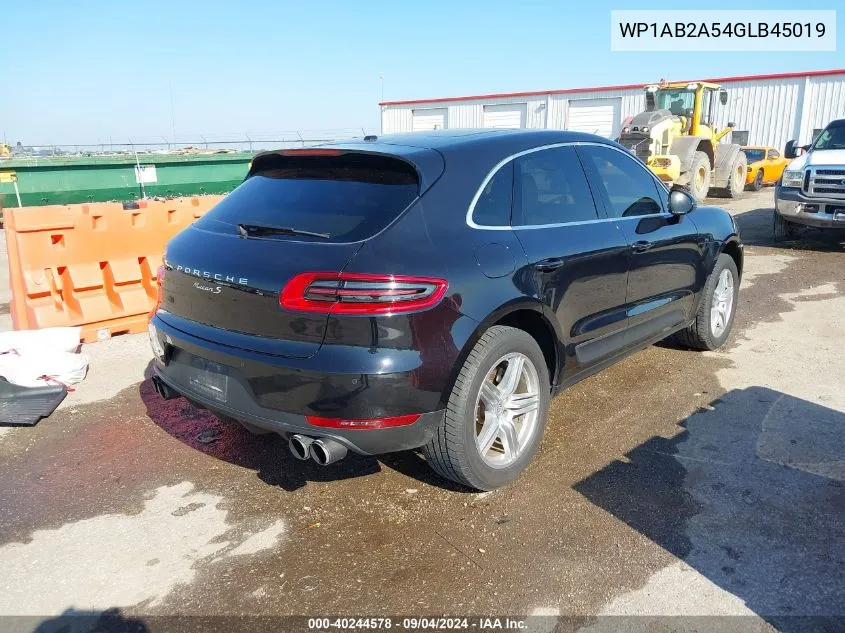 2016 Porsche Macan S VIN: WP1AB2A54GLB45019 Lot: 40244578