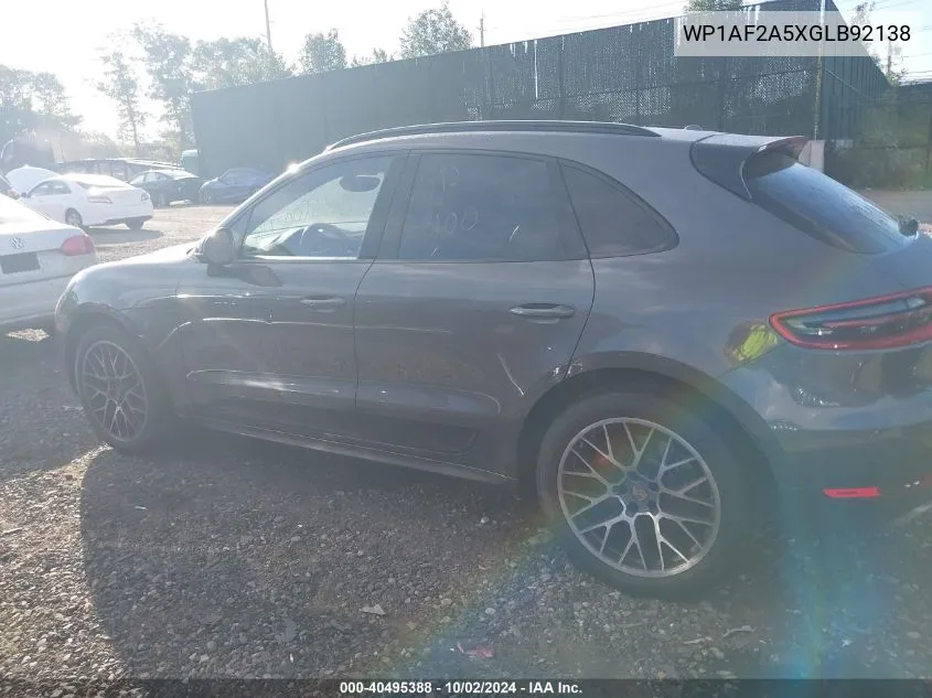 2016 Porsche Macan Turbo VIN: WP1AF2A5XGLB92138 Lot: 40495388