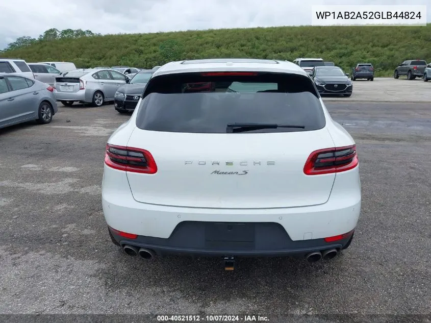 2016 Porsche Macan S VIN: WP1AB2A52GLB44824 Lot: 40521512