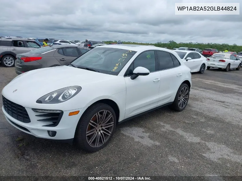 2016 Porsche Macan S VIN: WP1AB2A52GLB44824 Lot: 40521512