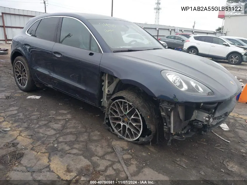 2016 Porsche Macan S VIN: WP1AB2A55GLB51122 Lot: 40750581