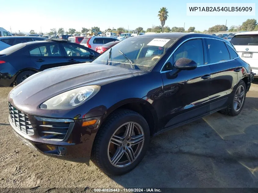 2016 Porsche Macan S VIN: WP1AB2A54GLB56909 Lot: 40825443