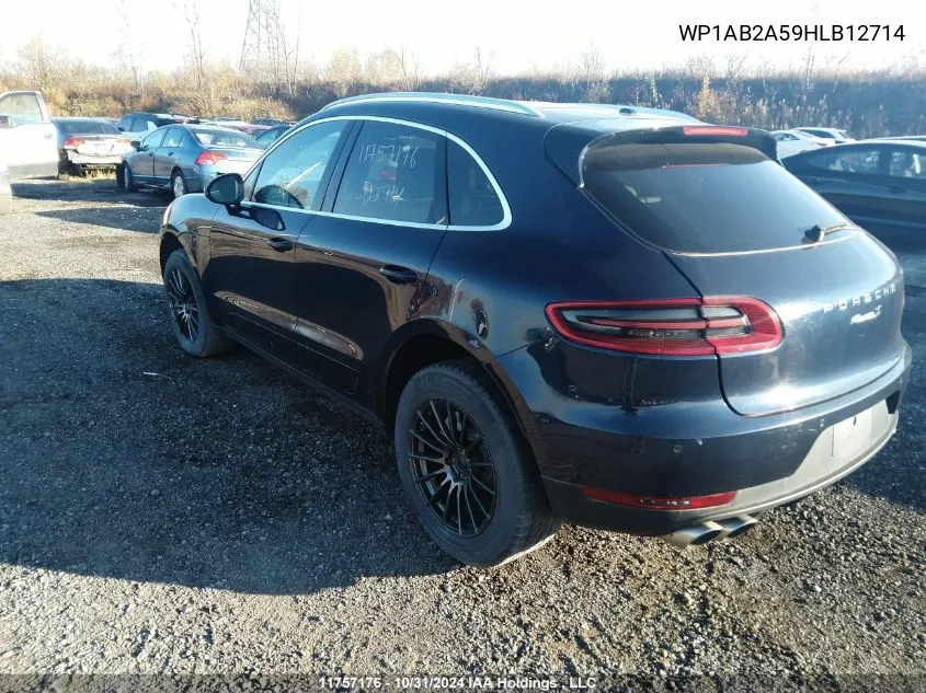 2017 Porsche Macan S VIN: WP1AB2A59HLB12714 Lot: 11757176