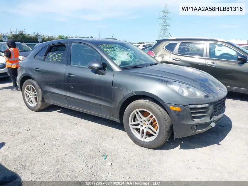 2017 Porsche Macan VIN: WP1AA2A58HLB81316 Lot: 12077295