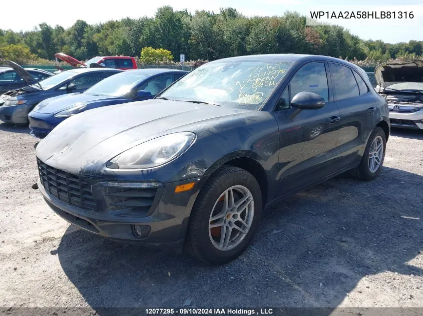 2017 Porsche Macan VIN: WP1AA2A58HLB81316 Lot: 12077295