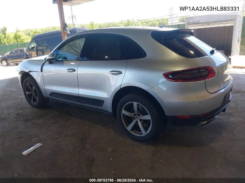 2017 Porsche Macan VIN: WP1AA2A53HLB83331 Lot: 39753795