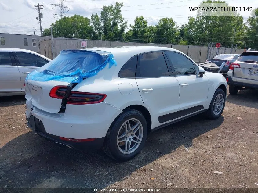 2017 Porsche Macan VIN: WP1AA2A58HLB01142 Lot: 39993163