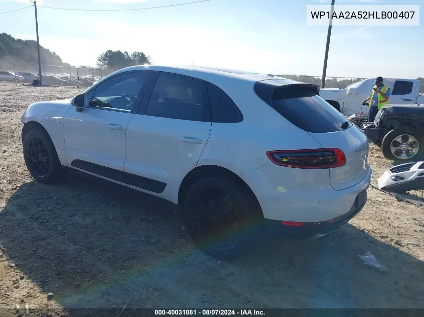 WP1AA2A52HLB00407 2017 Porsche Macan